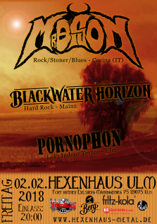 Konzert mit Mr Bison, Blackwater Horizon, Pornophon