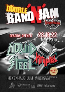 Eintritt frei (Spende): Double Band'n'Jam mit Liquid Steel (Österreich) und Kryptos (Indien)